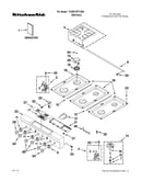 Cooktop, burner and grate parts