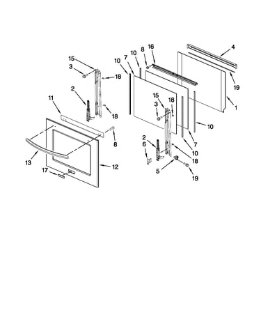 Oven door parts