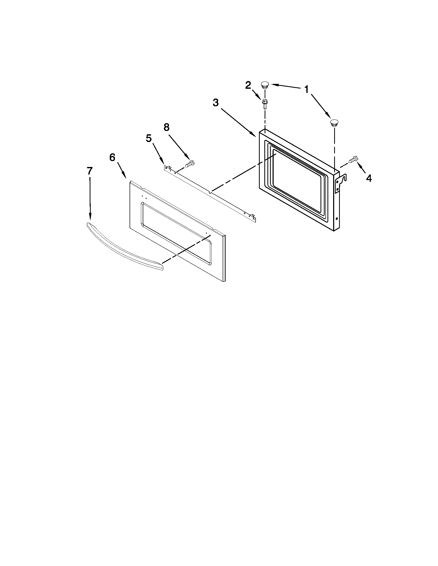Microwave door parts