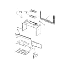 Whirlpool YGMH6185XVQ0 cabinet and installation parts diagram
