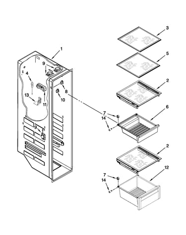Freezer liner parts