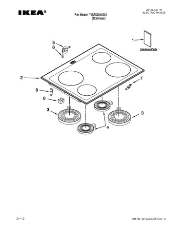 Cooktop parts