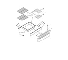 Whirlpool YGY399LXUS04 drawer and rack parts diagram