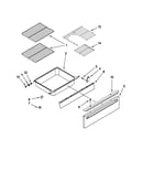 Drawer and rack parts