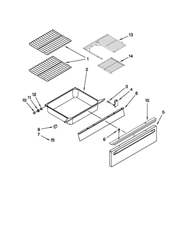 Drawer and rack parts