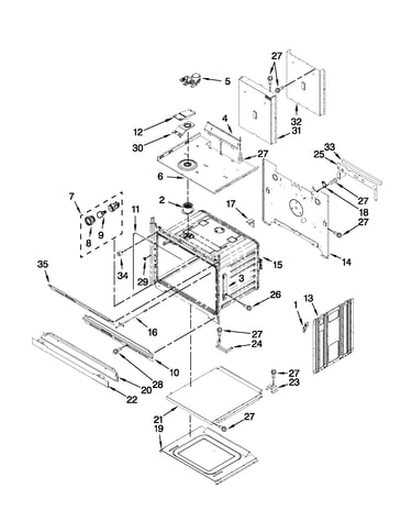Upper oven parts