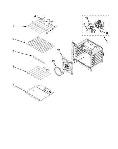 Internal oven parts