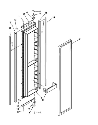 Freezer door parts