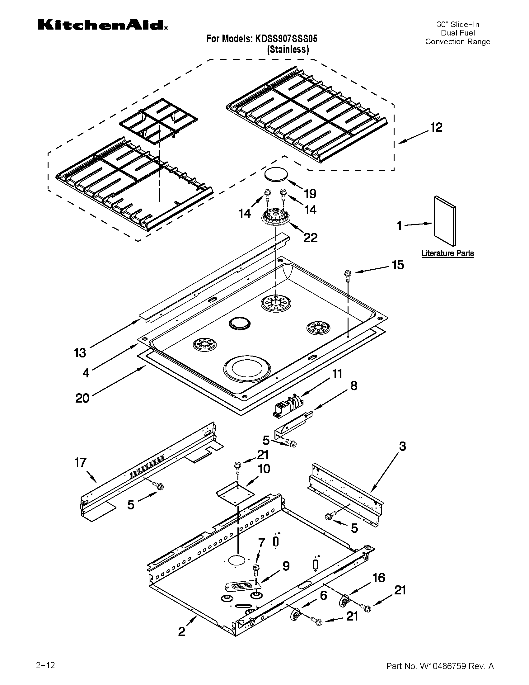 Cooktop parts
