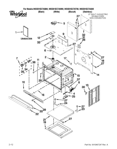 Lower oven parts