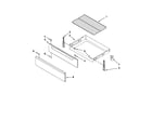 Maytag MER7662WS3 drawer and rack parts diagram