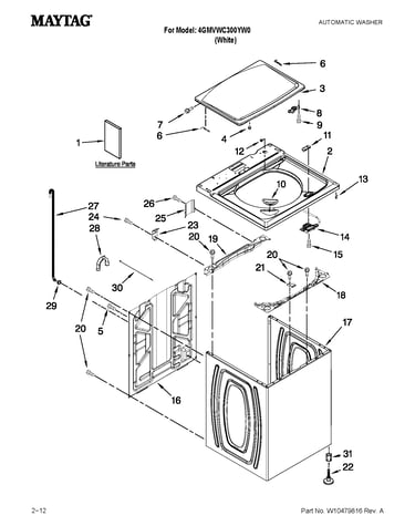 Top and cabinet parts