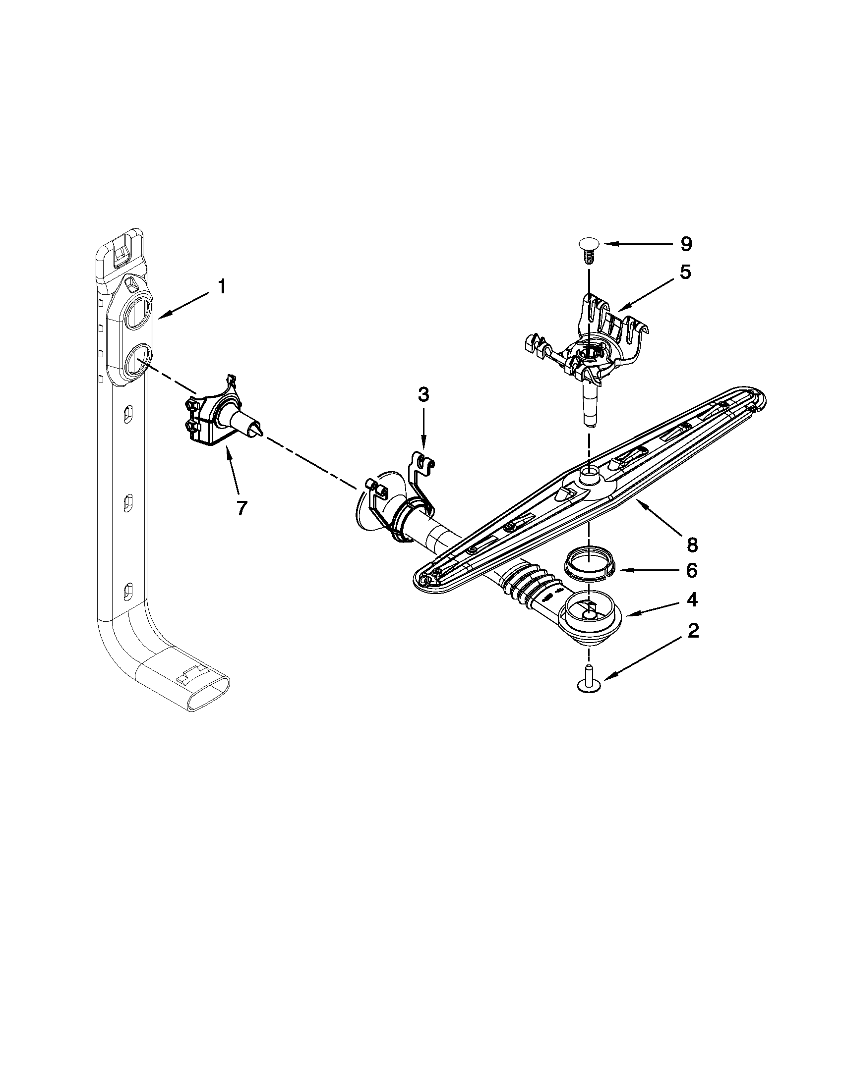 UPPER WASH AND RINSE PARTS