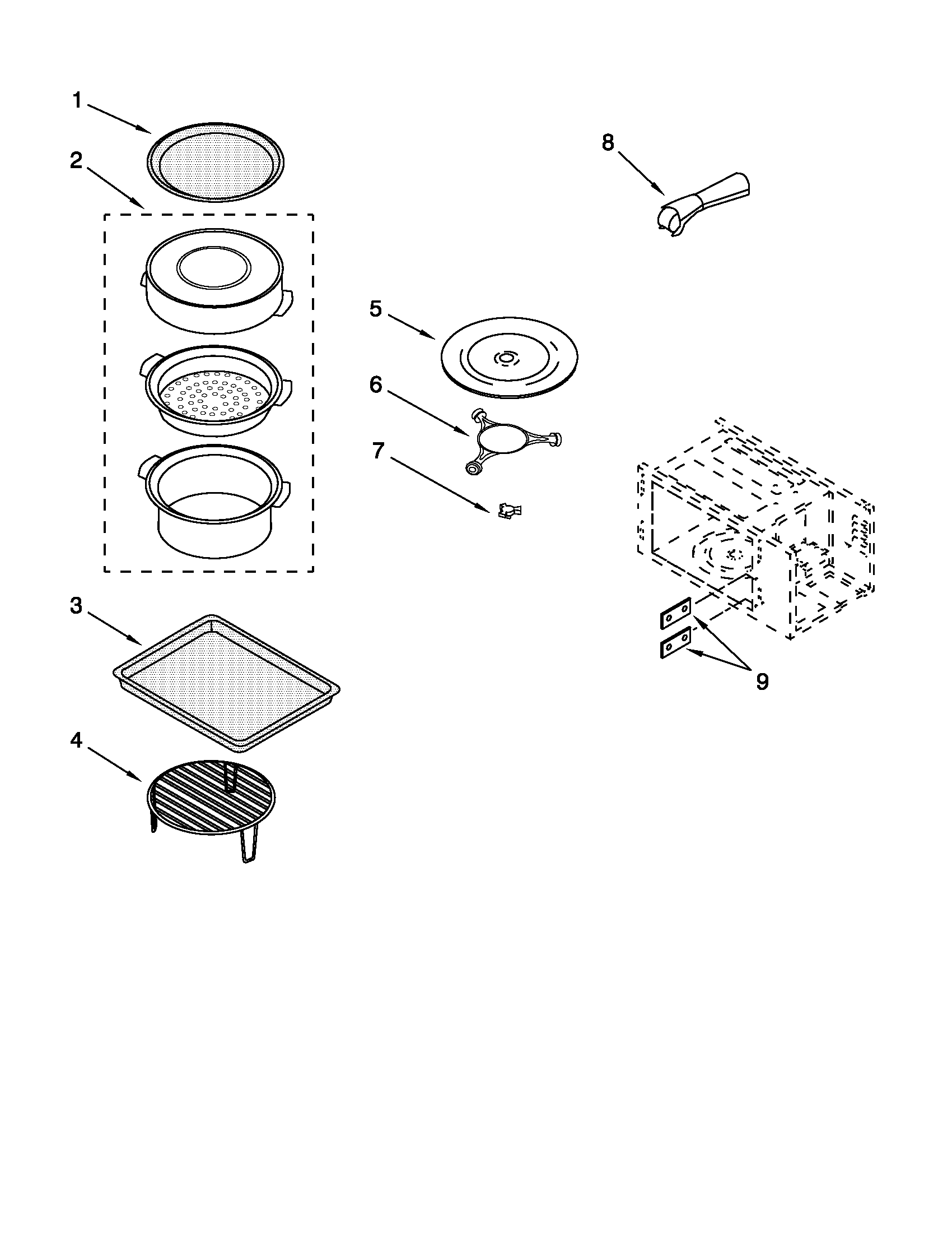 Internal microwave parts