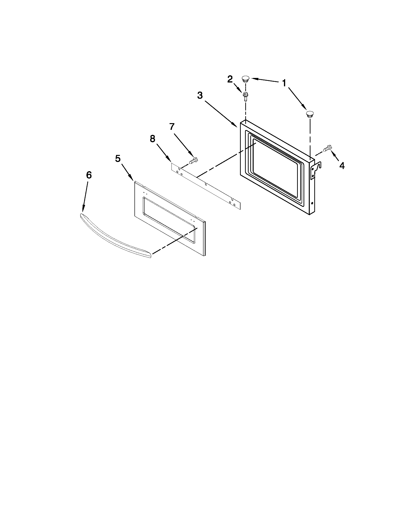 Microwave door parts