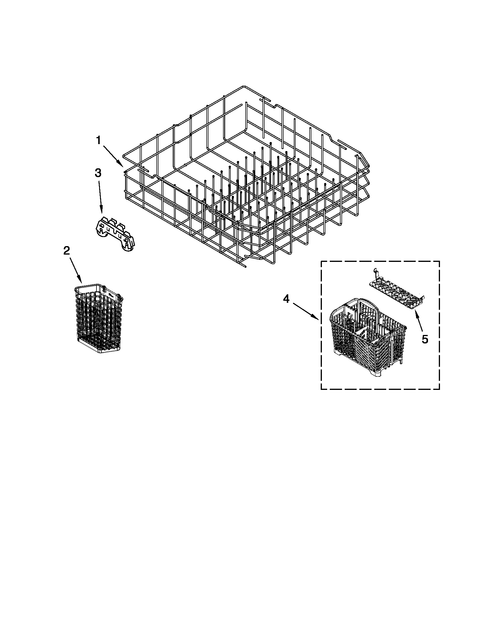 Lower rack parts