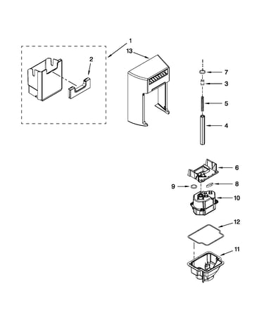 Motor and ice container parts