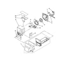 KitchenAid KFIS20XVBL6 motor and ice container parts diagram