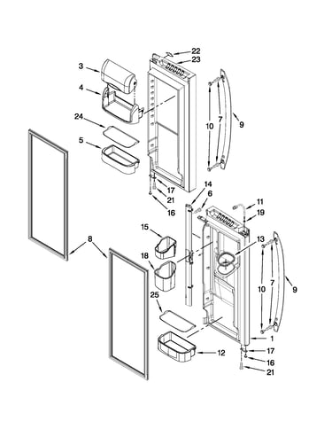 Refrigerator door parts