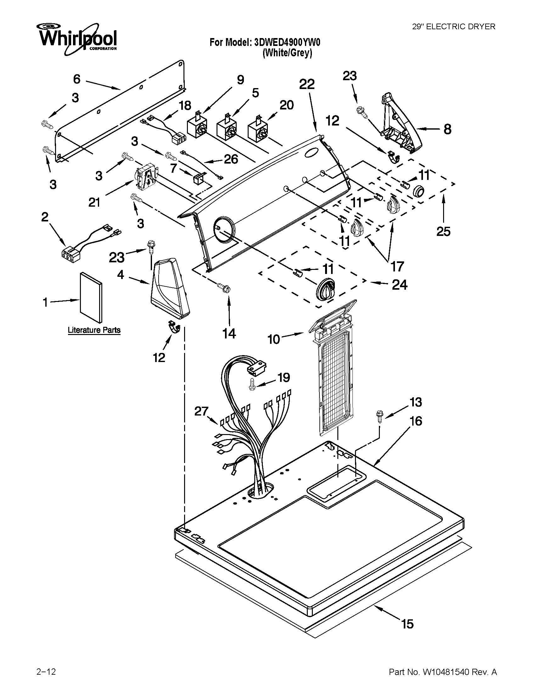 Top and console parts