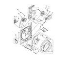 Whirlpool 3DWED4900YW0 bulkhead parts diagram