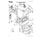 Whirlpool 4GWED4900YQ0 cabinet parts diagram