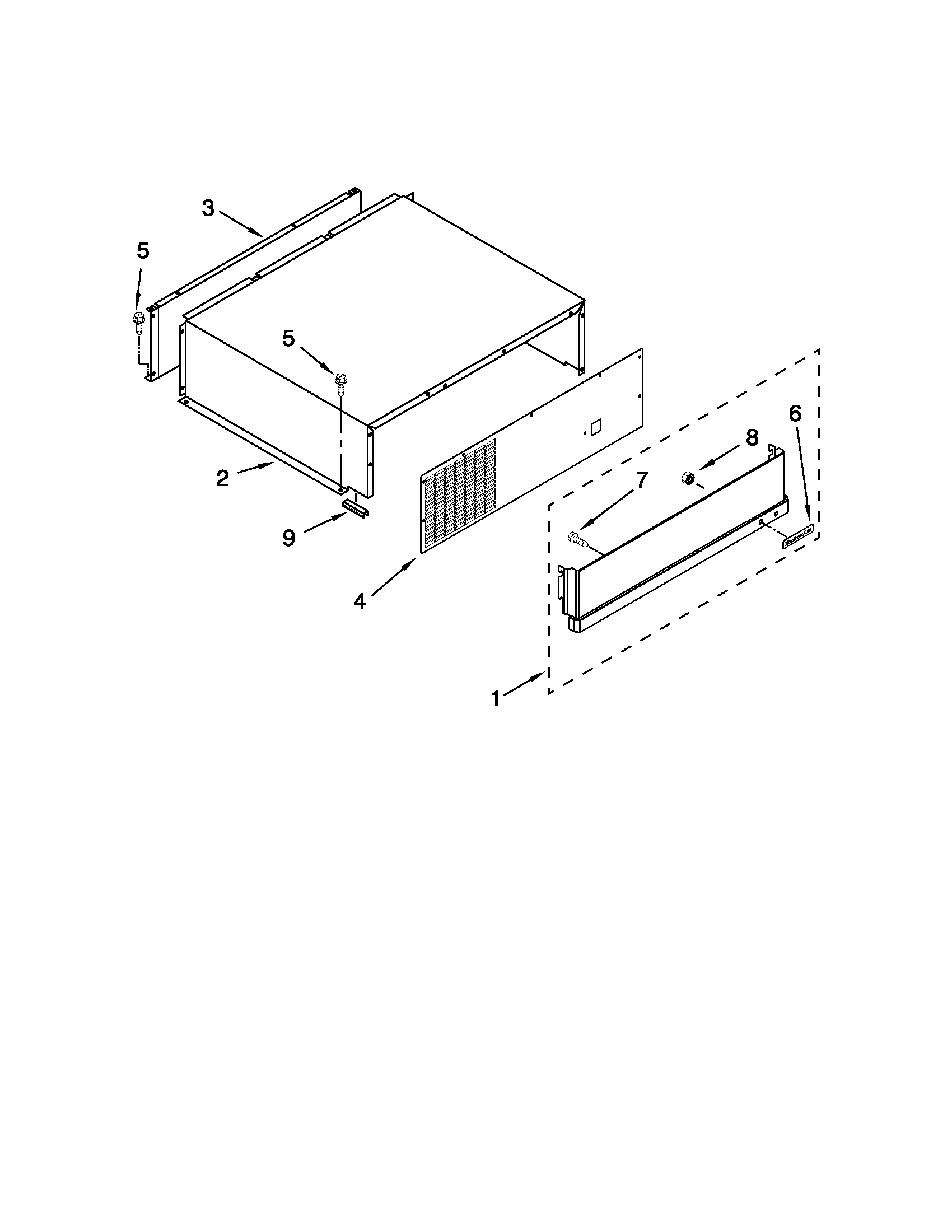 TOP GRILLE AND UNIT COVER PARTS