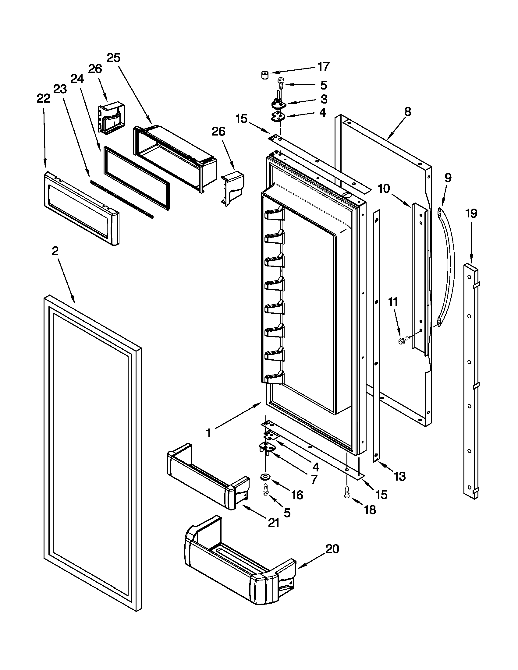 REFRIGERATOR DOOR PARTS