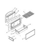 Freezer door and basket parts