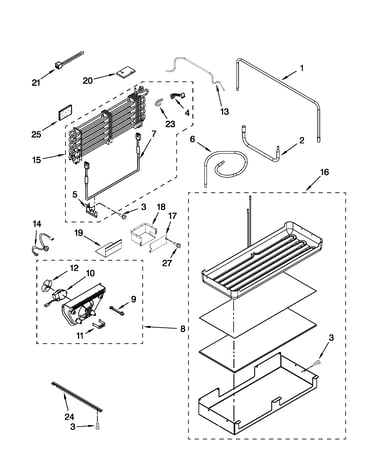 Lower unit and tube parts