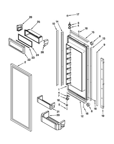 Refrigerator door parts