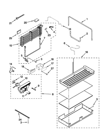Lower unit and tube parts