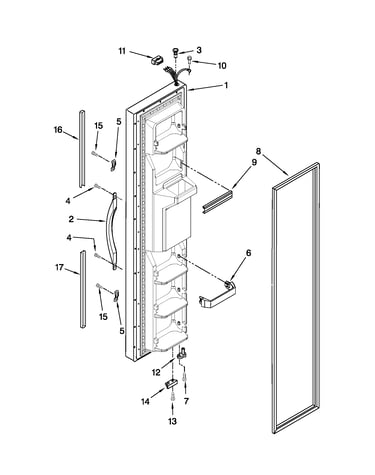 Freezer door parts