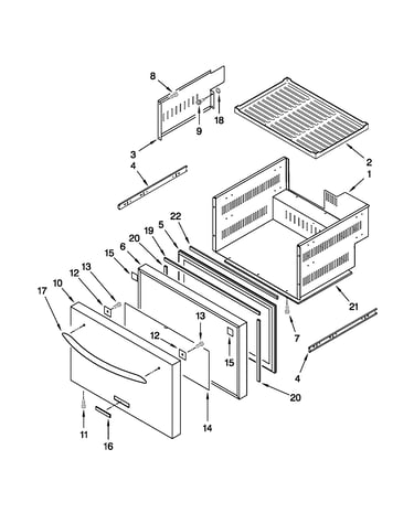 Lower drawer parts