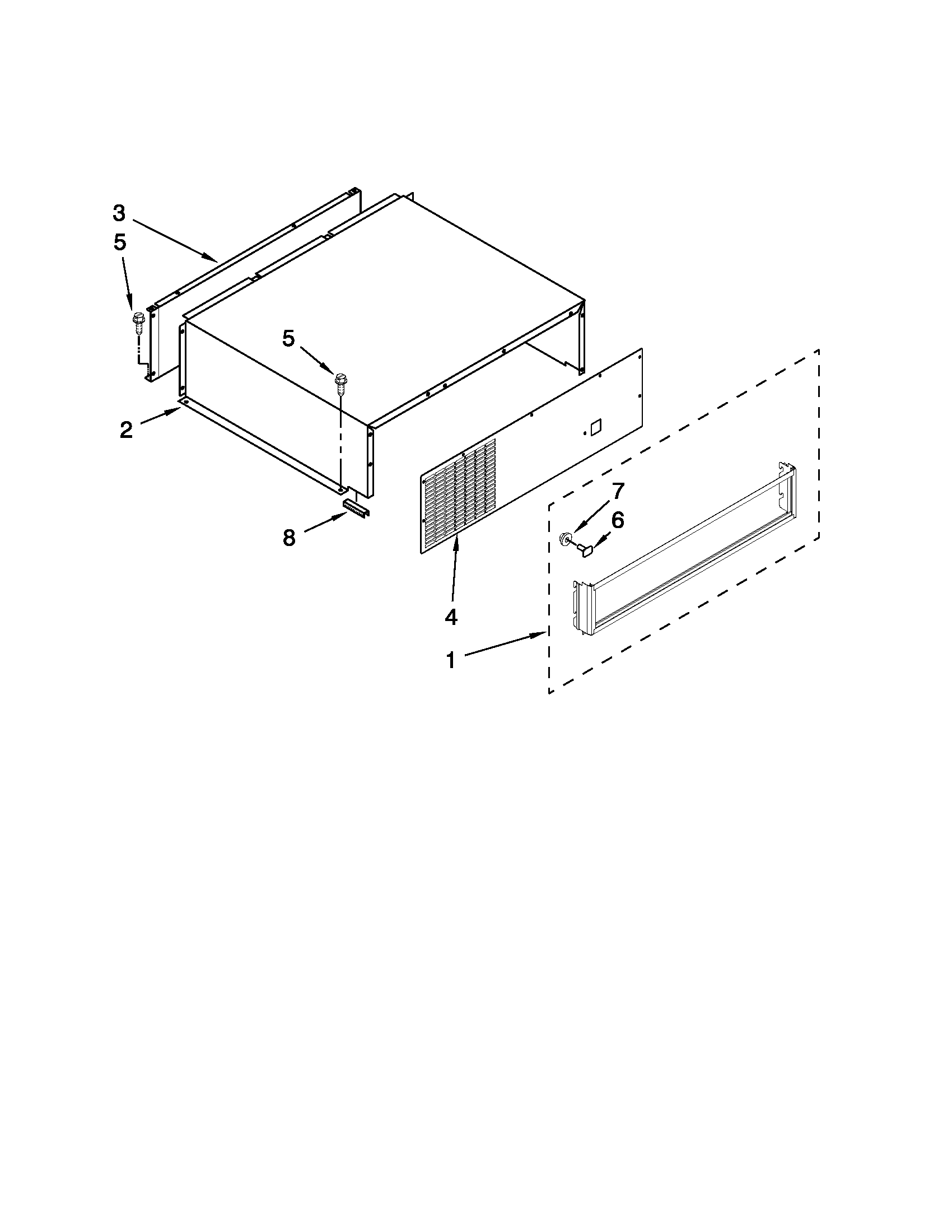 Top grille and unit cover parts