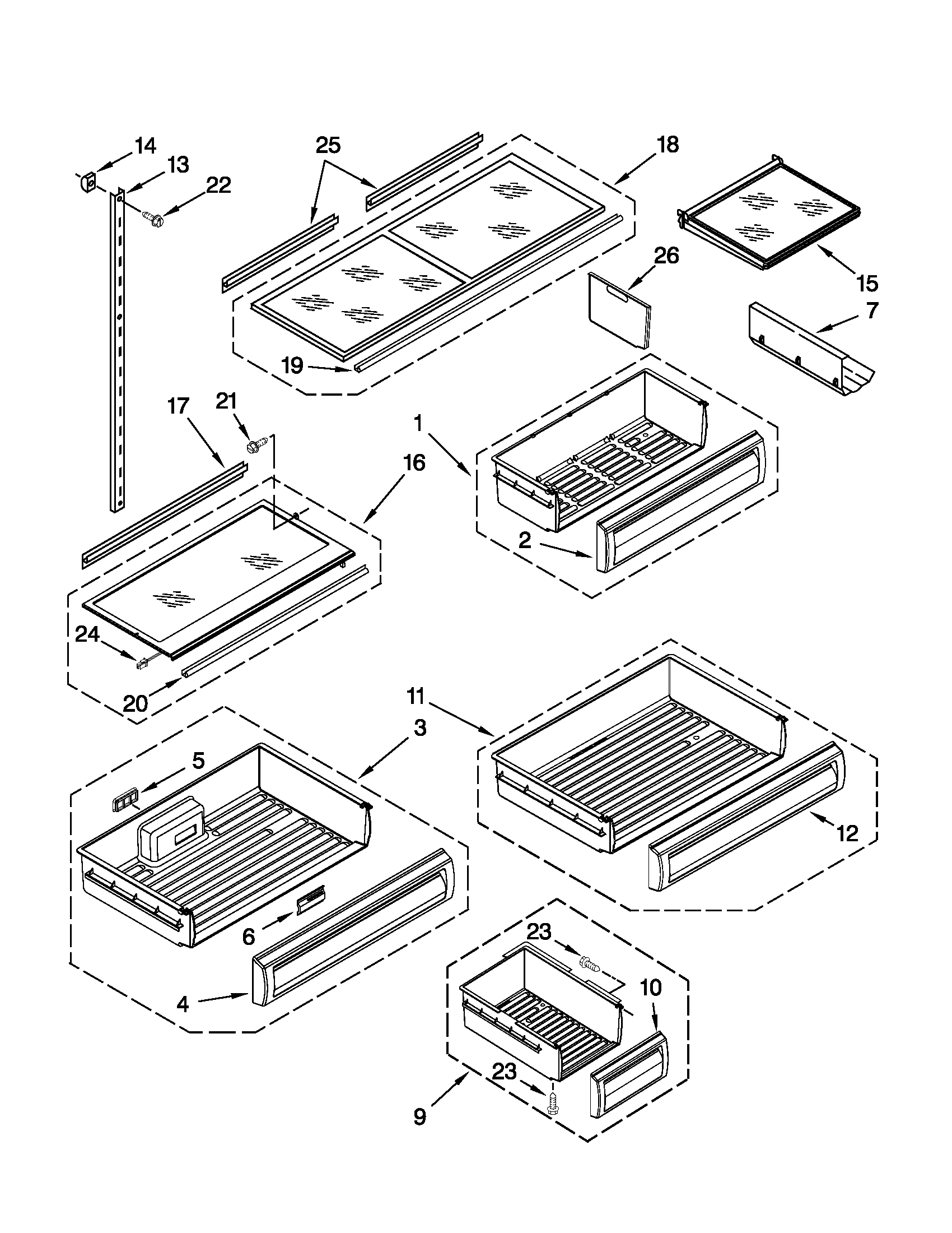 Shelf parts