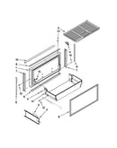 Freezer door and basket parts