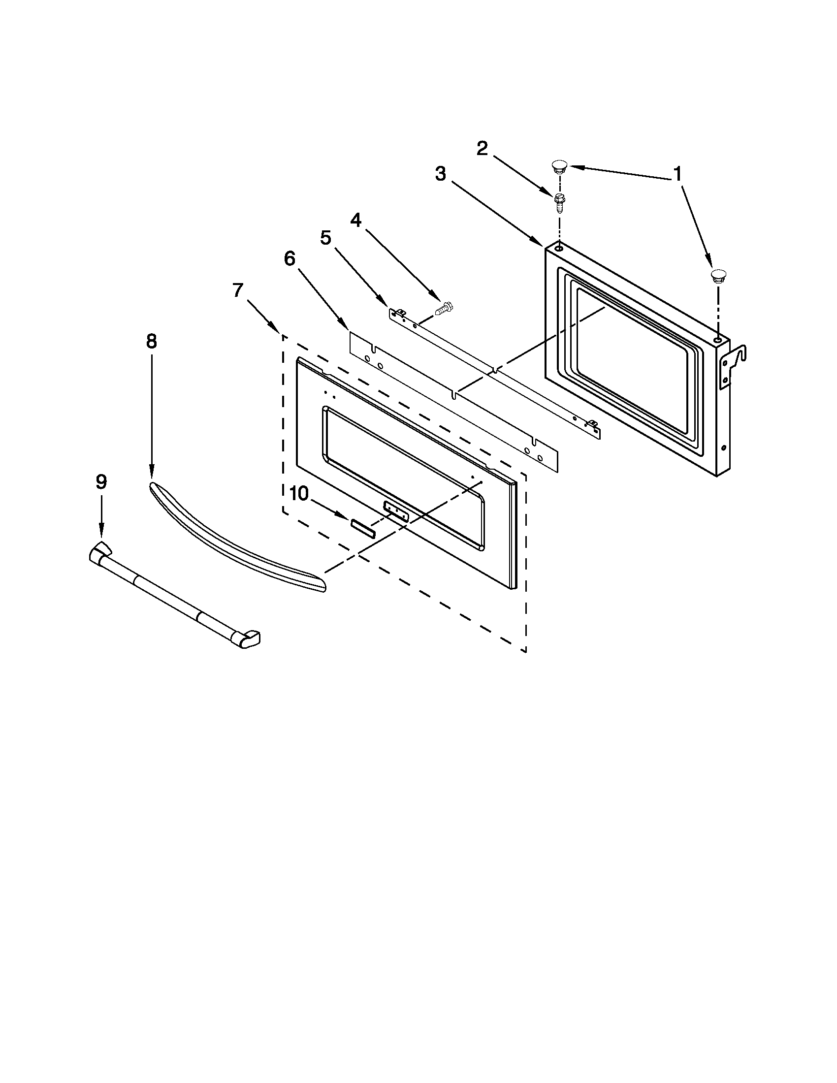 Microwave door parts