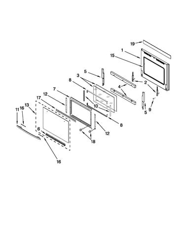 Oven door parts