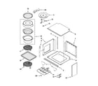Jenn-Air JMW3430WS00 top support and turntable parts diagram