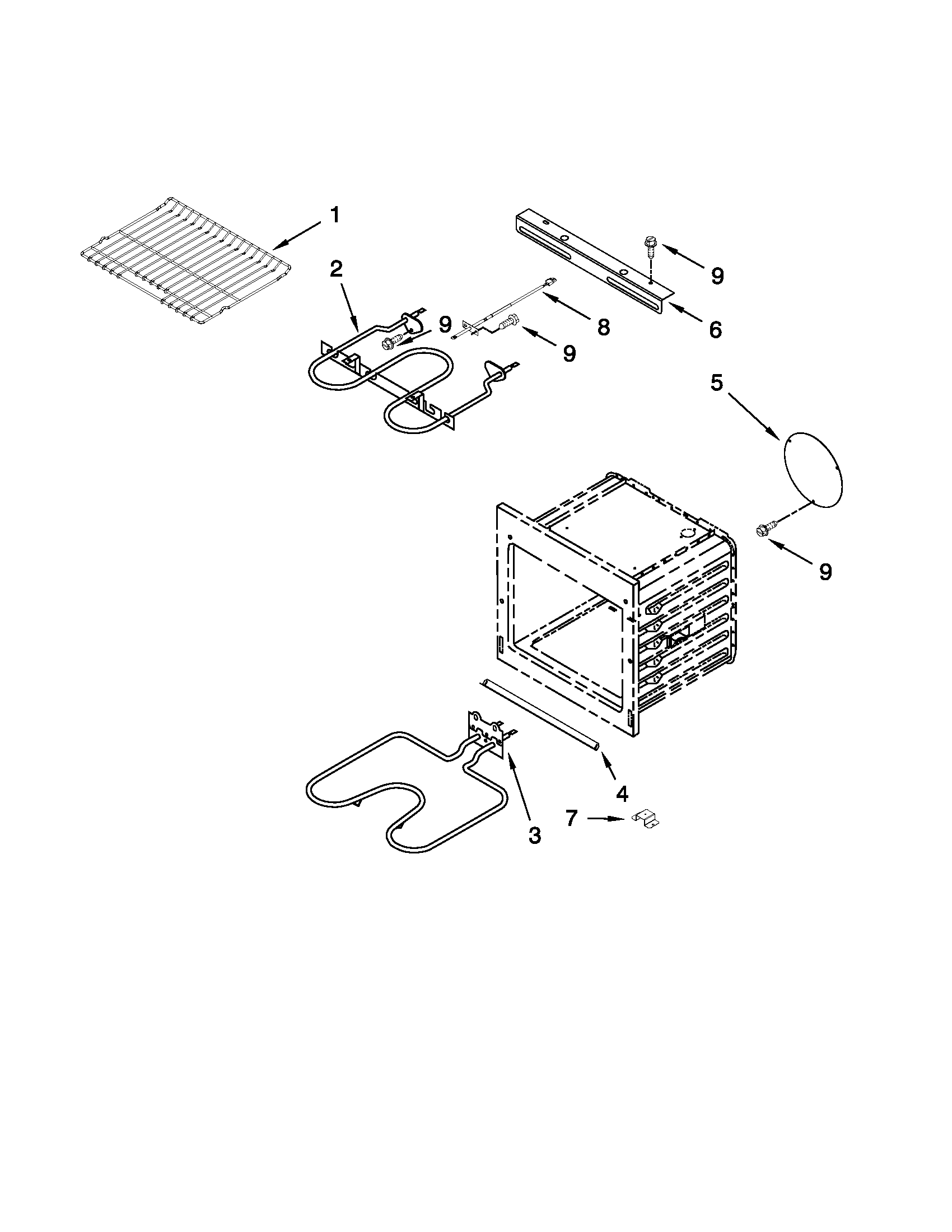 Internal oven parts