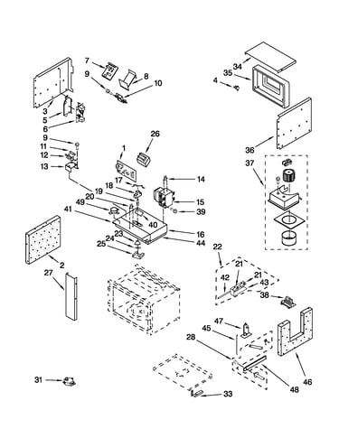 Cabinet and stirrer parts