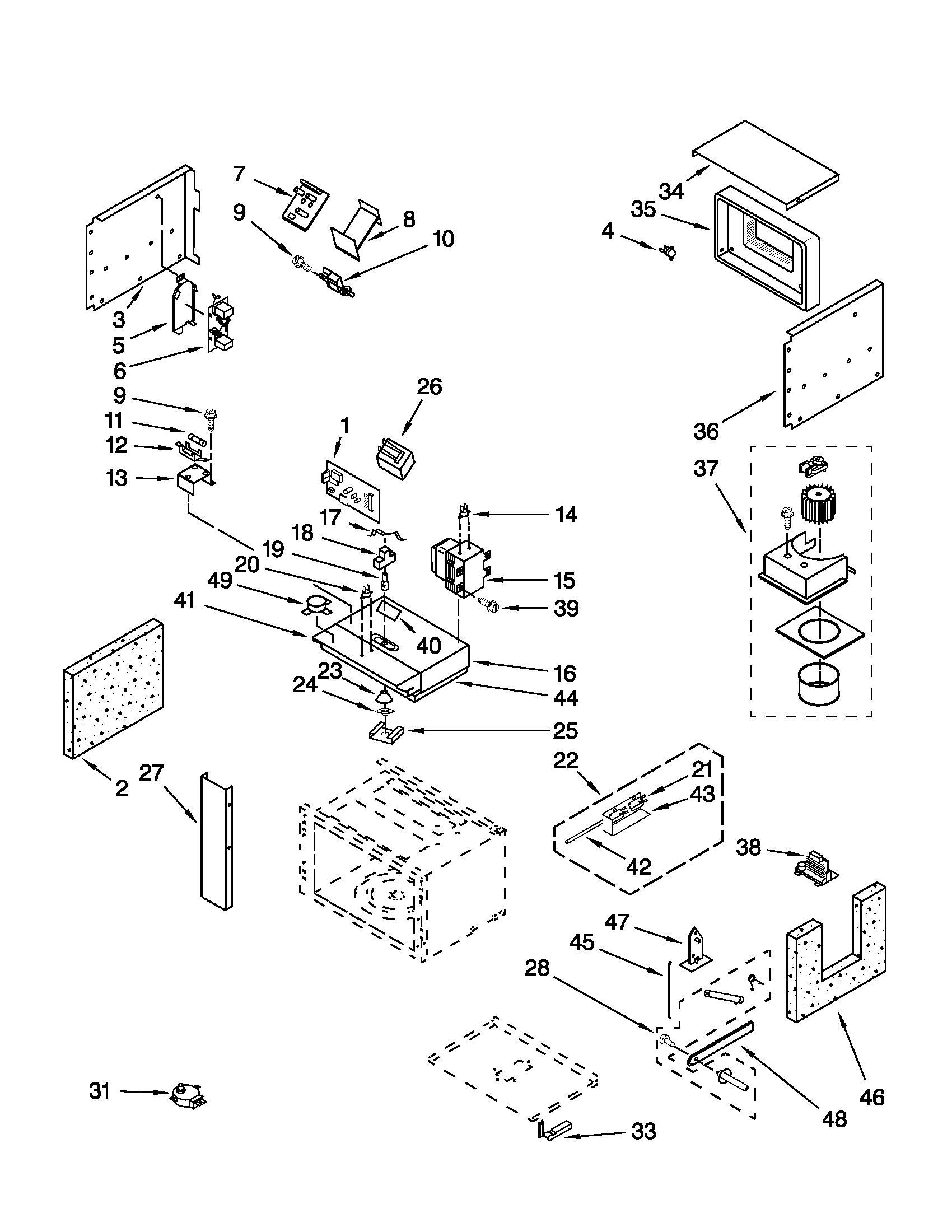 CABINET AND STIRRER PARTS