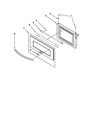 Microwave door parts