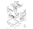 Maytag MDG25PDAXW1 top and console parts diagram