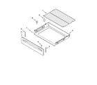 Amana AER5523XAW1 drawer & broiler parts diagram