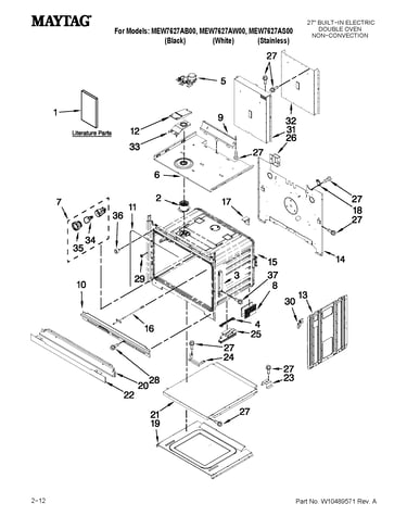 Lower oven parts