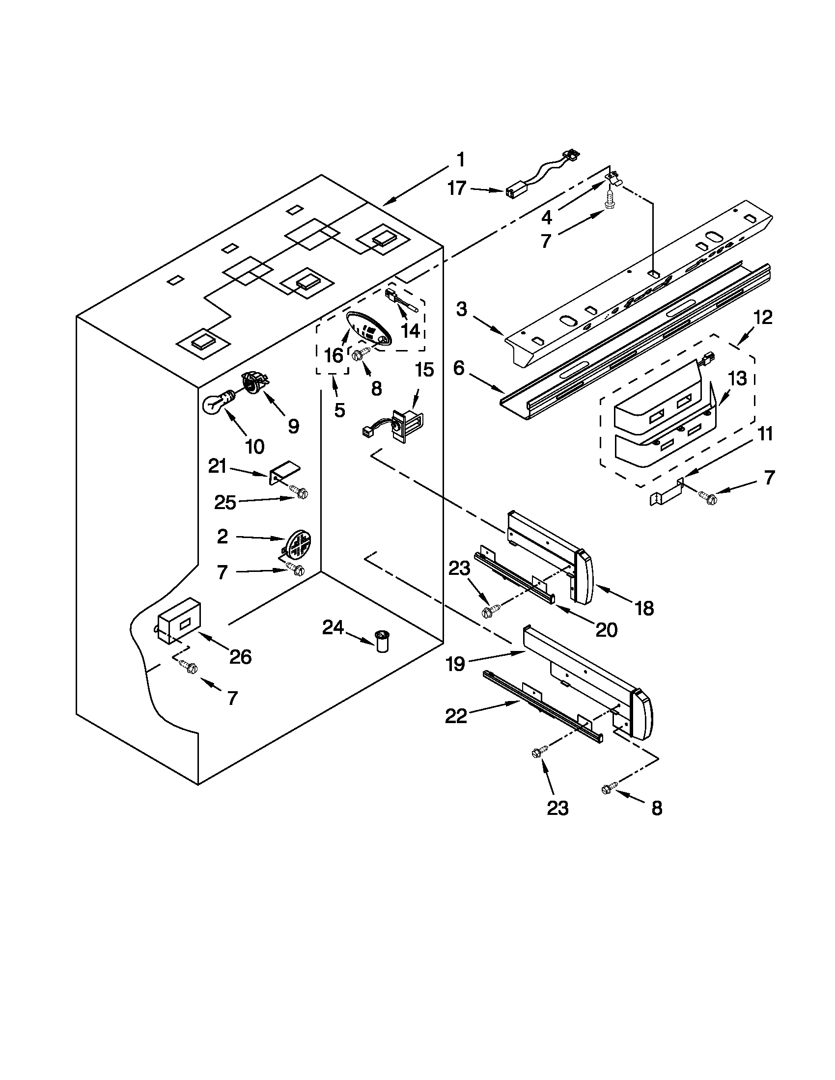 Refrigerator liner parts
