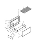 Freezer door and basket parts