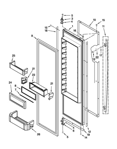 Refrigerator door parts